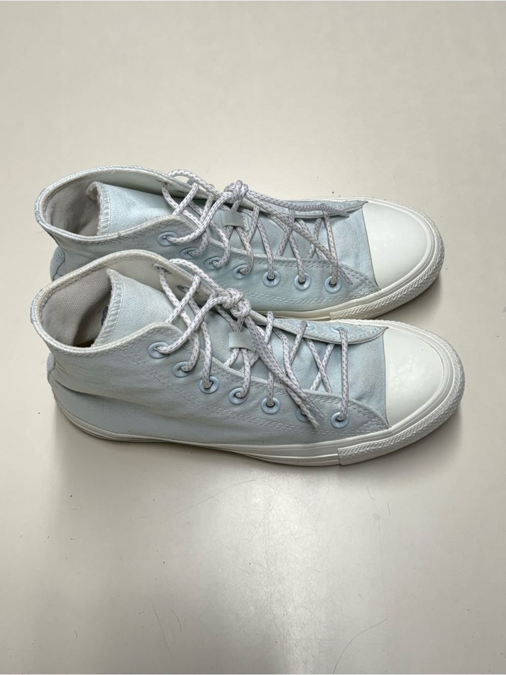 Converse High Top Sneakers - Pale Blue & White - Picture 5 of 10